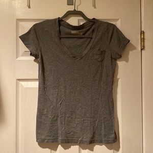 Gray V-Neck Tee Shirt